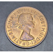 Moeda da Inglaterra 1 Penny 1967 rainha Elizabeth II FC 