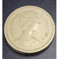 Moeda da Inglaterra 1 libra 1983 Rainha Eilzabeth II