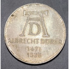 Moeda da Alemanha 5 Marcos 1971 prata Albrecht Durer 5 centenário 