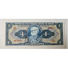 Cédula Brasil 1 cruzeiro C009 Autografada Tamandare FE