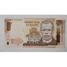 Cédula do Malawi 500 kwatcha Fe P61