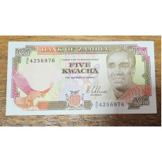 Cédula de Zambia 5 kwatcha FE 