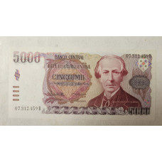 Cédula da Argentina 5000 pesos FE P318 
