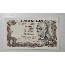Cédula da Espanha 100 pesetas P152 FE 1974 