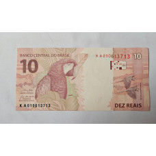 Cédula Brasil 10 reais Letras KA FE