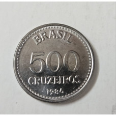 Moeda Brasil 500 cruzeiros 1986 soberba
