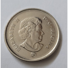 Moeda do Canadá 5 cents 2013 rainha Elizabeth II