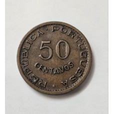 Moeda de Angola 50 centavos 1953 KM75 