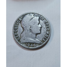 Moeda da Colombia V centavos 1946
