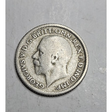 Moeda da Inglaterra 6 pence 1929 prata 