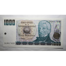 Cédula da Argentina 1000 pesos P317 FE 