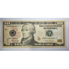 Cédula dos Estados Unidos 10 dolares 2007 FE