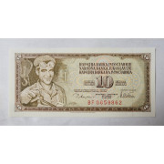 Cédula da Iugoslavia 10 dinara FE 