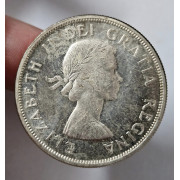 Moeda do Canadá 1 dólar 1963 prata Elizabeth II