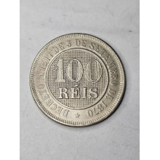 Moeda Brasil 100 reis 1887 Imperio Soberba-FC 