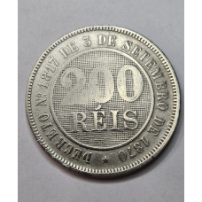 Moeda Brasil 200 reis 1886 data muito escassa 