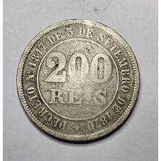 Moeda Brasil 200 réis 1878 V021 