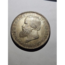 Moeda Brasil 2000 reis 1888 Soberba linda patina 