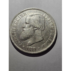 Moeda Brasil império 2000 réis 1889 imperio mbc 