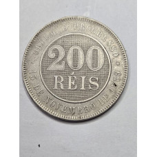 Moeda Brasil 200 reis 1893 Soberba 