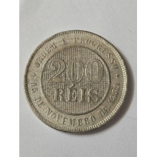 Moeda Brasil 200 reis 1898 mbcs