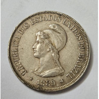 Moeda Brasil republica 500 reis 1889 MBC