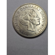 Moeda Dinamarca 1 coroa 1987 