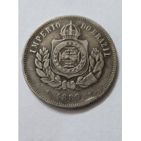 V035 Moeda Brasil 200 réis 1889 data dificil