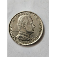 Moeda de Mônaco 1 franco 1968