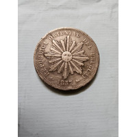 Moeda do Uruguai 40 centésimos de peso forte 1857