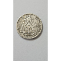 Moeda Brasil 1000 réis 1912 estrelas ligadas prata MBC