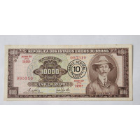 Cédula Brasil 10 cruzeiros novos C128 soberba