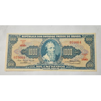 Cédula Brasil 1000 cruzeiros c054 mbcS