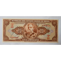 Cédula Brasil 20 cruzeiros C083 Autografada FE