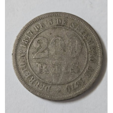 Moeda Brasil 200 réis 1884 Imperio MBC