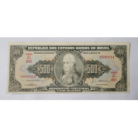 Cédula Brasil 500 cruzeiros C101 MbcS