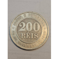 Moeda Brasil 200 Réis 1895 - Cuproníquel - MBC-S