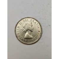 Moeda Canadá 5 Cents 1963 - Níquel - Castor (Beaver) e Retrato Jovem Elizabeth II
